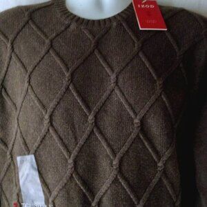 Men's Brown Crewneck Pullover Sweater Size Small Medium Large NWT